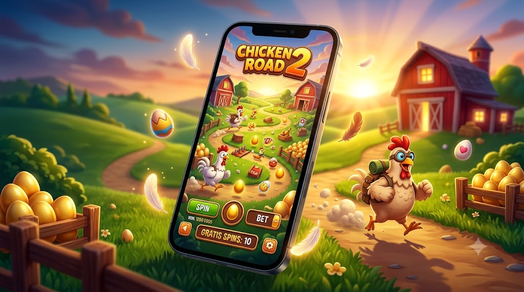 Schermata di gioco principale di Chicken Road 2 gratis in modalità demo